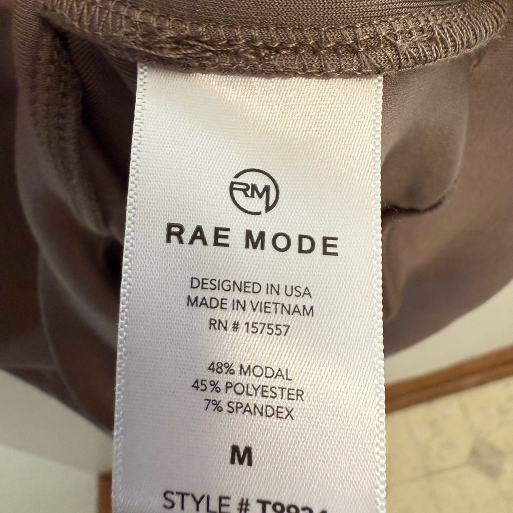 Rae Mode Boutique Short Sleeve Cowl Neck Top in Mocha - Picture 4 of 6
